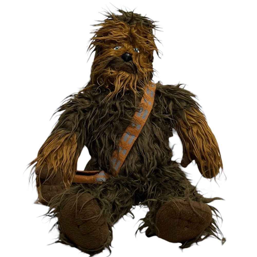 Star Wars Plush Chewbacca Wookiee Stuffed Animal 24" Bandolier Brown Jay Franco